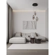 Pendul NovaLuce NALI metal, sticla, negru, fumuriu, LED, 18W, 714lm, 3000K - NL-9416973