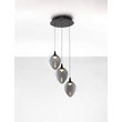 Pendul NovaLuce NALI metal, sticla, negru, fumuriu, LED, 18W, 714lm, 3000K - NL-9416973