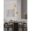 Pendul NovaLuce NALI metal, sticla, negru, sampanie, LED, 18W, 1179lm, 3000K - NL-9416974