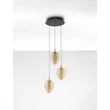 Pendul NovaLuce NALI metal, sticla, negru, sampanie, LED, 18W, 1179lm, 3000K - NL-9416974