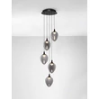 Pendul NovaLuce NALI metal, sticla, negru, fumuriu, LED, 30W, 1190lm, 3000K - NL-9416975