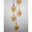 Pendul NovaLuce NALI metal, sticla, negru, sampanie, LED, 30W, 1965lm, 3000K - NL-9416976