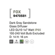 Decor exterior NovaLuce Fox gresie, sticla, gri, GU10, IP65 - NL-9470581