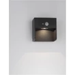 Aplica de perete exterioara NovaLuce Marta metal, sticla, antracit, transparent, LED, 3000K, 2W, 57lm, IP65 - NL-9492530