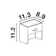 Aplica de perete exterioara NovaLuce Marta metal, sticla, antracit, transparent, LED, 3000K, 2W, 57lm, IP65 - NL-9492530