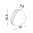 Aplica de perete exterioara NovaLuce Combo metal, plastic, antracit, LED, 3000K, 7.5W, 265lm, IP65 - NL-9492600