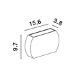 Aplica de perete exterioara NovaLuce Fedor metal, sticla, antracit, transparent, LED, 3000K, 7.7W, 282lm - NL-9492630