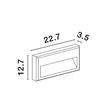 Aplica de perete exterioara NovaLuce Rio metal, sticla, antracit, transparent, LED, 3000K, 6W, 122lm, IP65 - NL-9492670