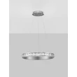 Pendul NovaLuce ETEKEN metal, cristal, argintiu, transparent, LED, 35W, 3900lm, 3000K - NL-9501214