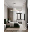 Pendul NovaLuce ETEKEN metal, cristal, argintiu, transparent, LED, 45W, 5880lm, 3000K - NL-9501215