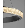Pendul NovaLuce ETEKEN metal, cristal, argintiu, transparent, LED, 45W, 5880lm, 3000K - NL-9501215