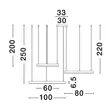 Pendul NovaLuce MOTIF metal, alb, LED, 2700K-6000K, 143W, 13163lm - NL-9530216