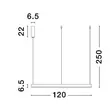 Pendul NovaLuce MOTIF metal, alb, LED, 2700K-6000K, 70W, 5740lm - NL-9530218
