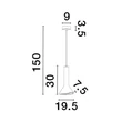 Pendul NovaLuce DYLAN ciment, gri, E14 - NL-9540205