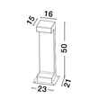 Lampadar exterior NovaLuce Aran ciment, sticla, gri, transparent, LED, 3000K, 8W, 380lm, IP65 - NL-9540213