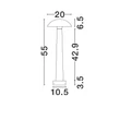 Lampadar exterior NovaLuce TURA ciment, alb, LED, 7W, 840lm, 3000K, IP65 - NL-9540269