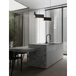 Pendul NovaLuce FLUSSO metal, acril, negru, LED, 43W, 3000K, 1290 Lm - NL-9540276