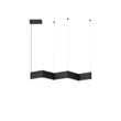 Pendul NovaLuce FLUSSO metal, acril, negru, LED, 43W, 3000K, 1290 Lm - NL-9540276