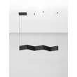 Pendul NovaLuce FLUSSO metal, acril, negru, LED, 43W, 3000K, 1290 Lm - NL-9540276