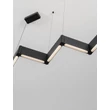 Pendul NovaLuce FLUSSO metal, acril, negru, LED, 43W, 3000K, 1290 Lm - NL-9540276