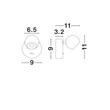 Aplica de perete NovaLuce SFERA metal, auriu, LED, 6W, 3000K, 576 Lm - NL-9540295