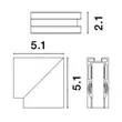Accesorii pentru sine magnetice SLIM NovaLuce SLIM metal, negru - 9550070