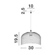 Pendul NovaLuce LYRON metal, lemn, alb, E27 - NL-9555802