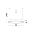 Pendul NovaLuce ELOWEN metal, negru, LED, 3000K, 50W, 2965lm - NL-9558604