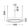 Pendul NovaLuce STING metal, negru, LED, 3000K, 60W, 3483lm - NL-9558607