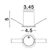 Spot incastrabil NovaLuce UHO metal, alb, LED, 3000K, 3W, 215lm - 9570004