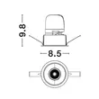 Spot incastrabil NovaLuce HOMER metal, alb, LED, 3000K, 15W, 750lm - 9570008