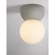 Plafoniera NovaLuce ZERO beton, sticla, gri, opal, G9 - NL-9577015