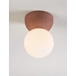 Plafoniera NovaLuce ZERO beton, sticla, rosu, opal, G9 - NL-9577016