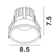 Spot incastrabil NovaLuce LUELA metal, negru, LED, 3000K, 13W, 930lm - 9580622