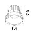 Spot incastrabil NovaLuce LUELA metal, alb, negru, LED, 3000K, 13W, 965lm - 9580625