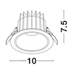 Spot incastrabil NovaLuce BRADY metal, alb, LED, 3000K, 10W, 920lm, IP67 - 9580627