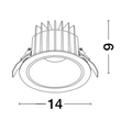 Spot incastrabil NovaLuce BRADY metal, alb, LED, 3000K, 20W, 1840lm, IP67 - 9580628