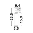 Sursa de lumina pentru sine trifazate NovaLuce EURIKA metal, negru, LED, 4000K, 10W, 710lm - 9580629