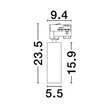 Sursa de lumina pentru sine trifazate NovaLuce EURIKA metal, alb, LED, 4000K, 10W, 710lm - 9580632