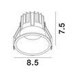 Spot incastrabil NovaLuce LUELA metal, negru, LED, 4000K, 13W, 1040lm - 9580644