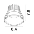 Spot incastrabil NovaLuce LUELA metal, alb, auriu, LED, 4000K, 13W, 1060lm - 9580646