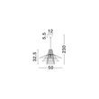 Pendul NovaLuce KAO metal, natural, alb, maro, E27 - NL-9586600