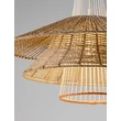 Pendul NovaLuce KAO metal, natural, alb, maro, E27 - NL-9586600