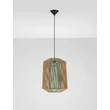 Pendul NovaLuce DENA metal, natural, negru, maro, E27 - NL-9586602