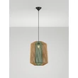 Pendul NovaLuce DENA metal, natural, negru, maro, E27 - NL-9586602