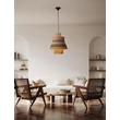 Pendul NovaLuce COPOS metal, natural, negru, maro, E27 - NL-9586608