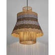 Pendul NovaLuce COPOS metal, natural, negru, maro, E27 - NL-9586608