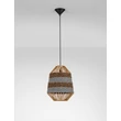 Pendul NovaLuce COPOS metal, natural, negru, maro, E27 - NL-9586609