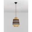 Pendul NovaLuce COPOS metal, natural, negru, maro, E27 - NL-9586609