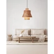 Pendul NovaLuce COPOS metal, natural, negru, maro, E27 - NL-9586610